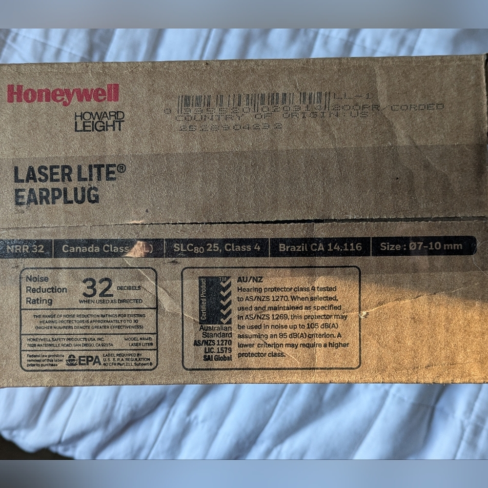 160 Pair of Howard Leight Laser Lite Earplugs - Individually Wrapped - Picture 3 of 7